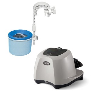 Intex Krystal Clear Saltwater System for 7000 Gallon Above Ground Swimming Pool and Deluxe 800 GPH+ Wall Mounted Pool Surface Automatic Skimmer - 1 of 4