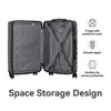 NAYSAYE Luggage ABS Hardshell 3 Piece Spinner Set with TSA Lock and Irregular Texture for Travel, Gray, 21.06"*11.81"*30.31" - 3 of 4