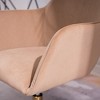 Modern Velvet Swivel Desk Chair, Height Adjustable 360 Degree Swivel Office Chair With Metal Legs, Upholstered Makeup Vanity Armchair With Back - 4 of 4