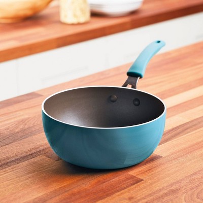 Agave Blue Aluminum Nonstick 3-Quart Saucier Pan
