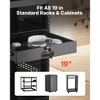 VEVOR 2U Rack Mount Drawer, 50 lbs Max Load-Bearing, Lockable Server Cabinet Case, Sliding Drawer with Lock and Cable Management Holes, Black - 3 of 4
