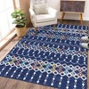 8*10 Washable Area Rugs with Rubber Backing Vintage Vintage Trellis Accent Rugs - 3 of 4