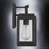 Urban Ambiance Luxury Modern Outdoor Wall Light,  11.875"H x 5.5"W,  Midnight Black Finish, UHP1242 - 4 of 4