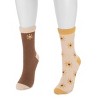 Muk Luks Women's 2 Pack Cozy Compression Socks with Gripper - 2 of 2