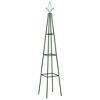 vidaXL Climbing Plant Rack Set of 2 Dark green Powder-coated iron - 2 of 4
