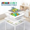 JOYMOR Kids Activity Table,Detachable 2 in 1 Block Table with Storage, Kids Building Block Table Suitable for Boys and Girls, Gray & White - 3 of 4
