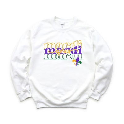 Simply Sage Market Women's Graphic Sweatshirt Mardi Stacked Cursive
