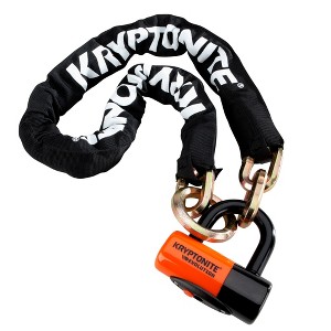 Kryptonite New York Cinch Ring Chain 1213 and Evolution Disc Lock Keyd 130cm - 1 of 4