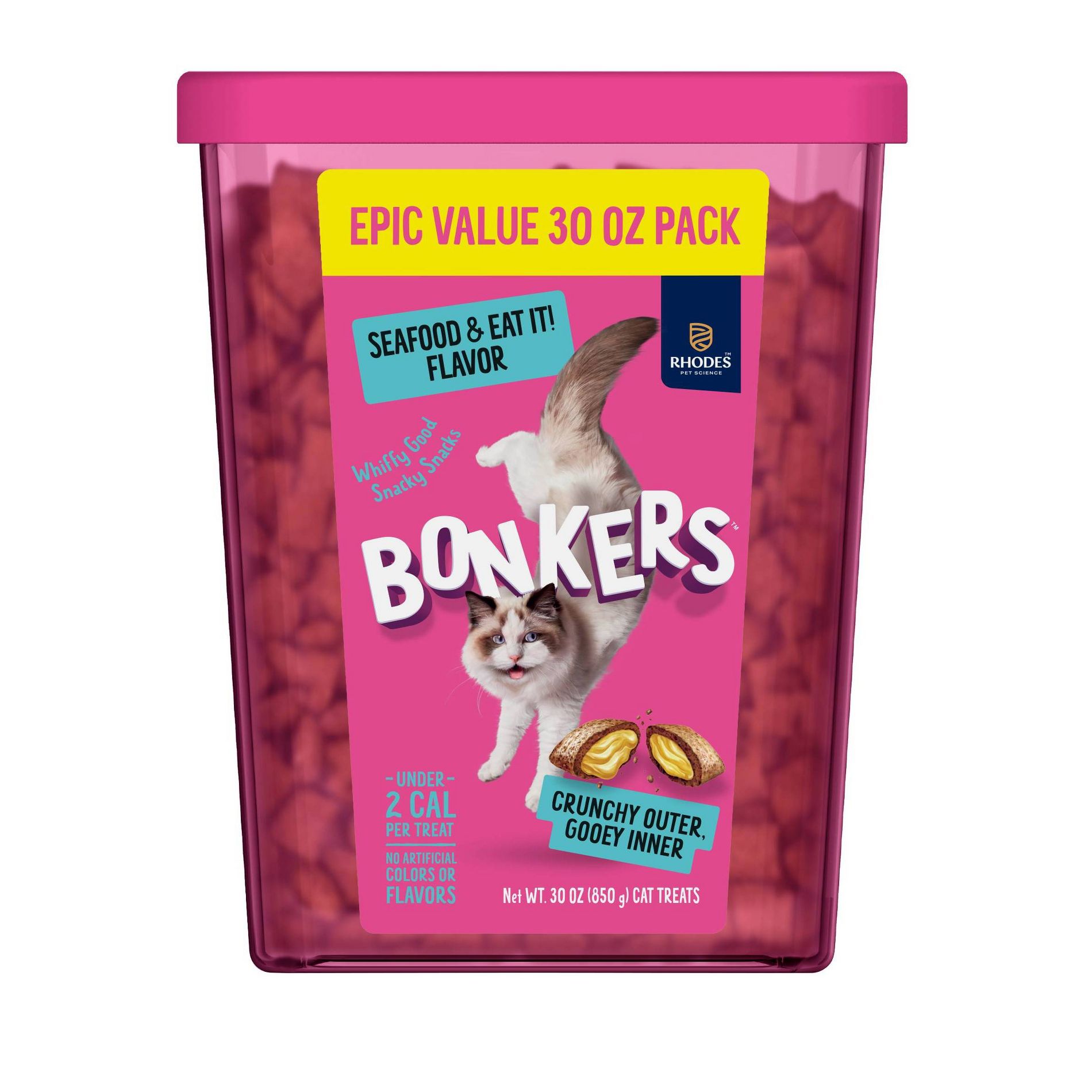 Bonkers Bites Seafood Flavor Cat Treats - 30oz