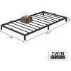 14 Inch Twin Bed Frame Metal Platform, Twin Bed Frame with Ample Storage, No Box Spring Needed and Steel Slat Support, Easy Assembly, Black - 2 of 4