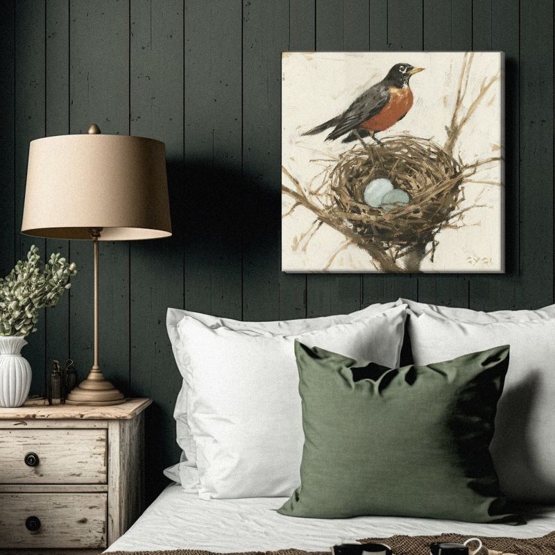 Sullivans Darren Gygi Robin On A Nest Giclee Wall Art, Gallery Wrapped, Handcrafted in USA, Wall Art, Wall Decor, Home Décor, Handed Painted, 2 of 4