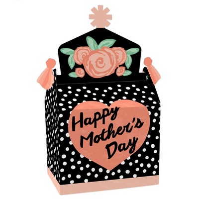 Big Dot of Happiness Best Mom Ever - Treat Box Party Favors - Mother's Day Party Goodie Gable Boxes - Set of 12