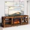 Farmhouse 70'' TV Stand For Tvs Up To 70'' With 23'' Electric Fireplace and Adjustable Shelves - 4 of 4