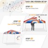 EAGLE PEAK Slant Leg Pop-up Canopy Tent Easy One Person Setup Instant Outdoor Beach Canopy Folding Portable Sports Shelter - 2 of 4
