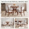 5-Piece Dining Set with Round Table and 4 Armless Chairs - 3 of 4