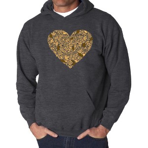 LA Pop Art Fall Vibes  - Men's Word Art Hooded Sweatshirt - 1 of 4