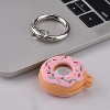 Worryfree Gadgets Case Compatible with Apple Airtag Case Holder with Key Ring Airtag Cover for Wallet, Dog Collar, Luggage, Keys- Silicone-Pink Donut - 4 of 4