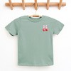 The Juniper Shop Coquette Strawberry Watercolor Youth Short Sleeve Tee - XL - Seafoam - 2 of 3