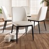 Set of 4 Darcell Modern and Contemporary Faux Leather Upholstered Dining Chairs - Baxton Studio - image 3 of 4