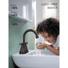 Cobbe Bathroom Faucets, 4-Inch Oil Rubbed Bronze Bathroom Sink Faucet, 2 Handle Bathroom Sink Faucet with Pop Up Drain and Water Supply Lines, ORB - 3 of 4