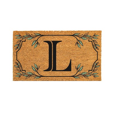 28" x 16" Monogram Coir Mat, Letter  "L"
