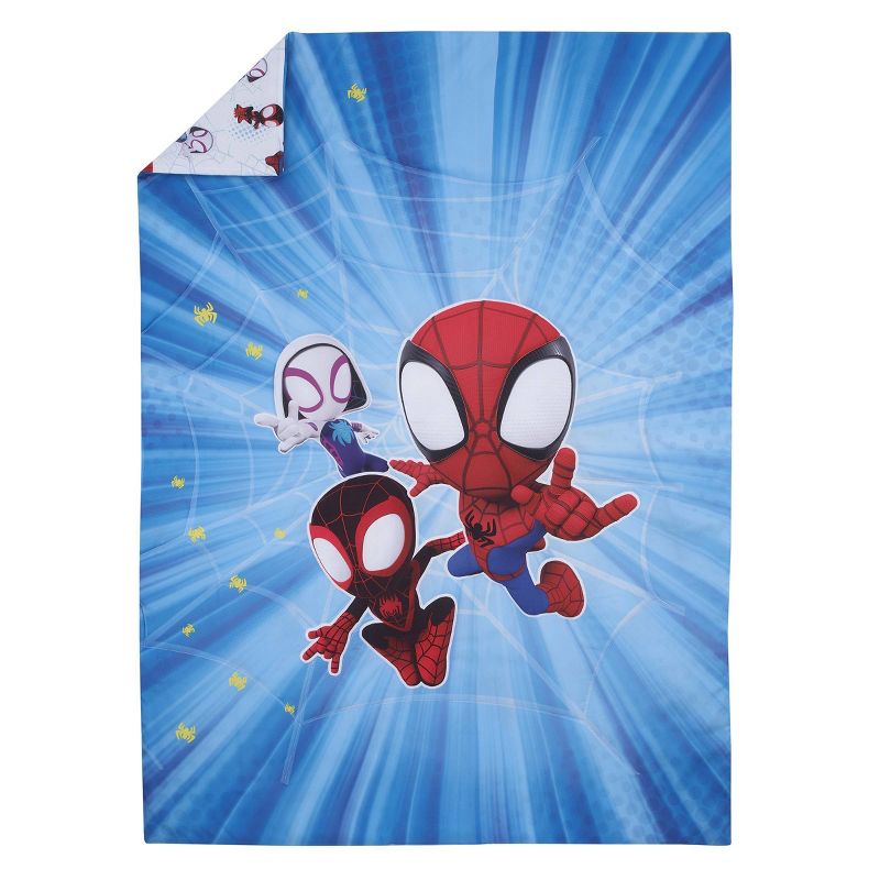 4pc Toddler Spidey and His Amazing Friends Reversible Bed Set, 1 of 9