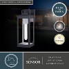 VAXCEL Kinzie 1 Light Dusk to Dawn Black Outdoor Wall Lantern Clear Glass, 14.25 inch - 2 of 4