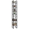 vidaXL 6-Tier Book Cabinet - Resistant Engineered Wood Bookshelf in White - Industrial Look - Ample Storage - 15.7"x11.8"x82.7" - 4 of 4