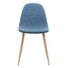 Vynxaria Mid-Century Dining Chair - Fabric Upholstered with Dark Walnut Finished Metal Legs - 4 of 4