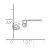 Black Bow Jewelry 5mm Cubic Zirconia Stud Earrings in 14k White Gold - 4 of 4