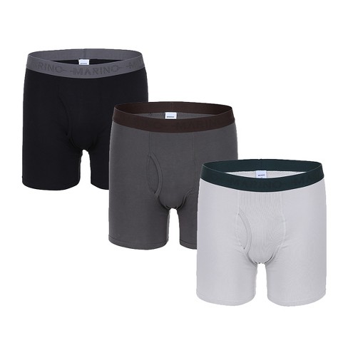 Members Only Men's 3 Pack Boxer Brief Underwear Cotton Spandex