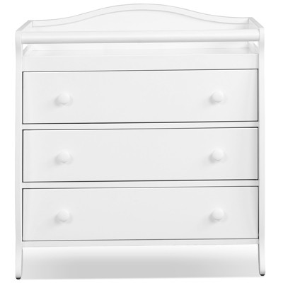Infans 3 Drawer Baby Changing Table Infant Diaper Changing Station w/ Safety Belt White