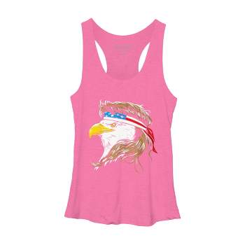 Women's Design By Humans July 4th Eagle Mullet American Flag By corndesign Racerback Tank Top