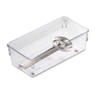 InterDesign 52330 Linus Drawer Organizer, 3" x 6" x 2", Clear