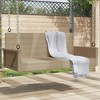 vidaxl Outdoor Garden Swing Bench - Beige Poly Rattan Hanging Hammock Chair for Patio Garden - Durable, Weather-Resistant, and Robust Seating - 2 of 4