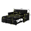TiramisuBest 55.1" Off-White Velvet 3-in-1 Sofa Bed, Modern Convertible Futon Loveseat with Pillow & Storage Bag - 4 of 4