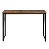 NicBex Home Office Desk 35.5" Modern Writing Desk with Metal Slide Base, Wooden Desktop and Black Metal Legs for Office, Study, Living Room - 2 of 4