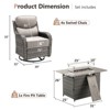 Gymojoy 5 Pieces Outdoor 6 Inch Sofa Swivel Chair with Fire Pit Table - 2 of 4