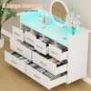 Modern 8-Drawer Dresser with RGB LED Lights, App-Controlled Wide Bedroom Chest, Power Outlets & USB Ports for Gaming, or Living Room - 4 of 4