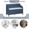 KWPZQEB Storage Bench with Cushion, Shoe Bench with Hidden Storage and Padded Seat, Wooden Storage Bench for Bedroom, Hallway - 4 of 4