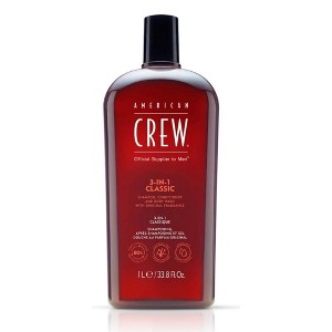 American Crew Classic 3-in-1 Shampoo, Conditioner & Body Wash (33.8 oz XXL LITER)  Men, Cleanse, Detangle and Condition Hair & Skin - 1 of 3