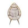 Coolbibila Outdoor Wicker Teardrop Chair With Cushion,Polyethylene Rattan Weaving Teardrop Chair,Patio Rattan Egg Chair With Metal Frame - 2 of 4