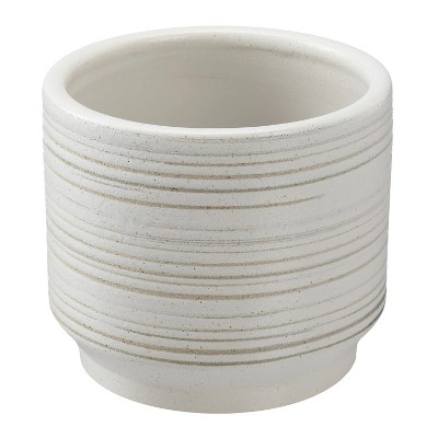 White ceramic flower pot