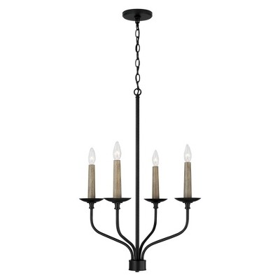 Capital Lighting Wilder 4 - Light Chandelier in  Matte Black