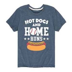 Boys' - Instant Message - Hot Dogs And Home Runs Short Sleeve Graphic T-Shirt - 1 of 4