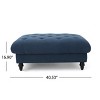 GDFStudio Piper Contemporary Button-Tufted Square Ottoman with Diamond Stitch and Birch Legs - 3 of 4