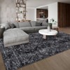 Faux Wool Machine Washable Foldable Printed Area Rug Modern Distressed Diamond Heart with Non Slip Design Stain Resistant Non Shedding Pet Friendly - 3 of 4