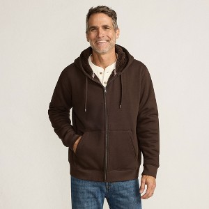 Lands' End Men's Serious Sweats Full Zip High Pile Fleece Hoodie - 1 of 4
