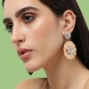 SOHI Women's Apricot Circular Drop Earrings - 3 of 3