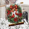 Briarwood Lane Christmas House Flag 40x28 For Outdoor Cardinal Wreath For Christmas House Flag - 4 of 4